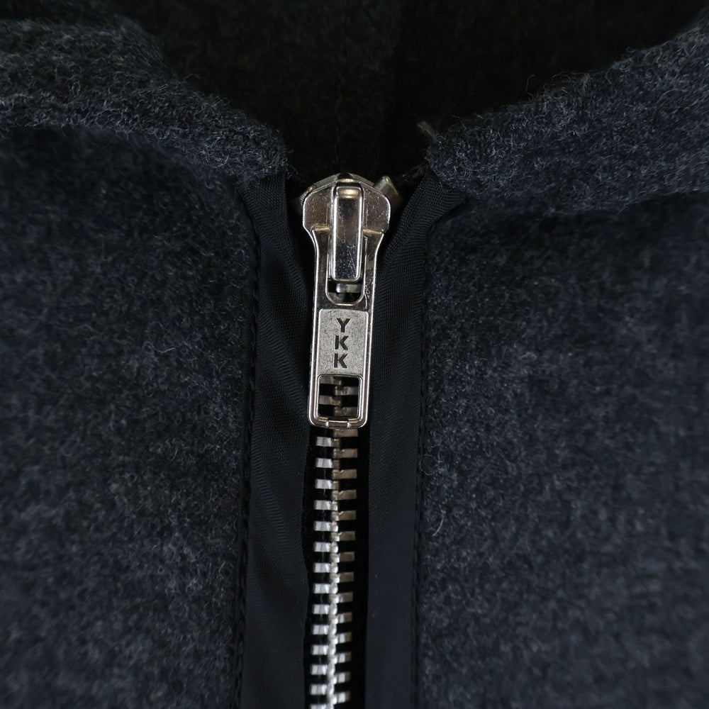COMME des GARCONS HOMME DEUX(コムデギャルソン オムドゥ) 22AW AD2022 ジップアップウールフーデッドコート グレー DJ-C001