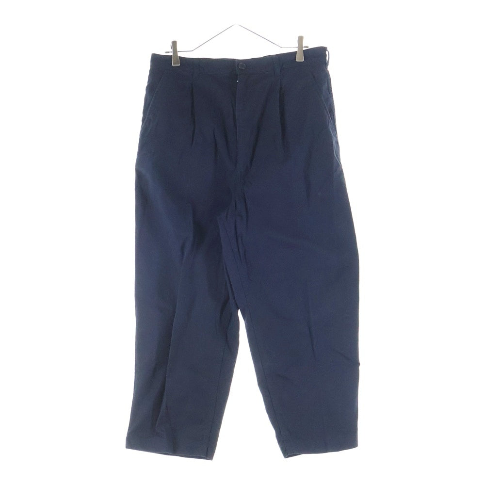 COMME des GARCONS HOMME(コムデギャルソンオム) 22SS AD2021 製品染め 1タック ワイド チノパンツ ネイビー HI-P003
