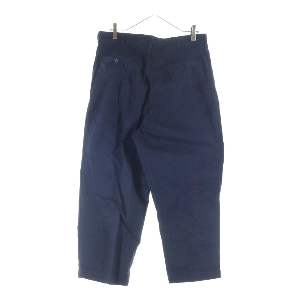 COMME des GARCONS HOMME(コムデギャルソンオム) 22SS AD2021 製品染め 1タック ワイド チノパンツ ネイビー HI-P003