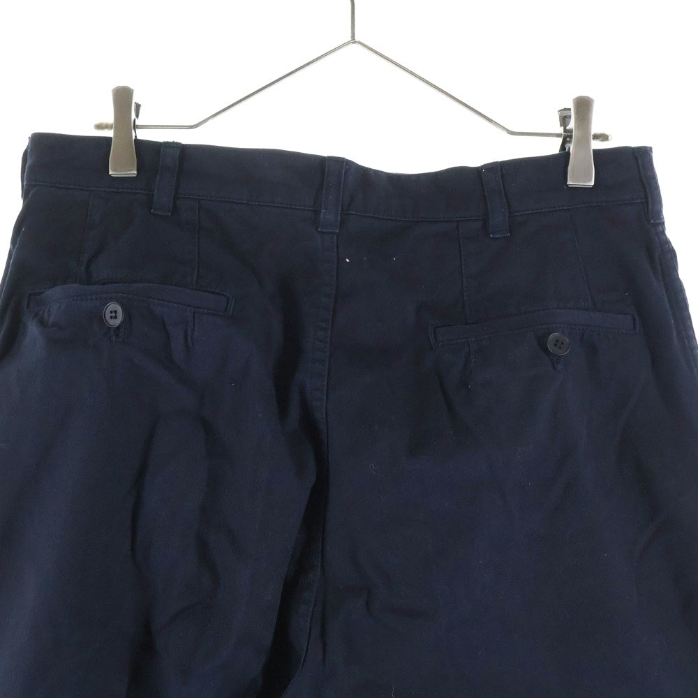 COMME des GARCONS HOMME(コムデギャルソンオム) 22SS AD2021 製品染め 1タック ワイド チノパンツ ネイビー HI-P003