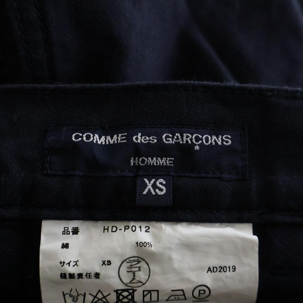 COMME des GARCONS HOMME(コムデギャルソンオム) 19AW AD2019 スリム カーゴパンツ ネイビー HD-P012