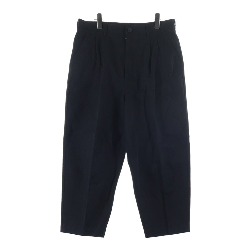 COMME des GARCONS HOMME(コムデギャルソンオム) 24SS AD2023 コットンリネンツイル 2タックスラックスパンツ ブラック HM-P022