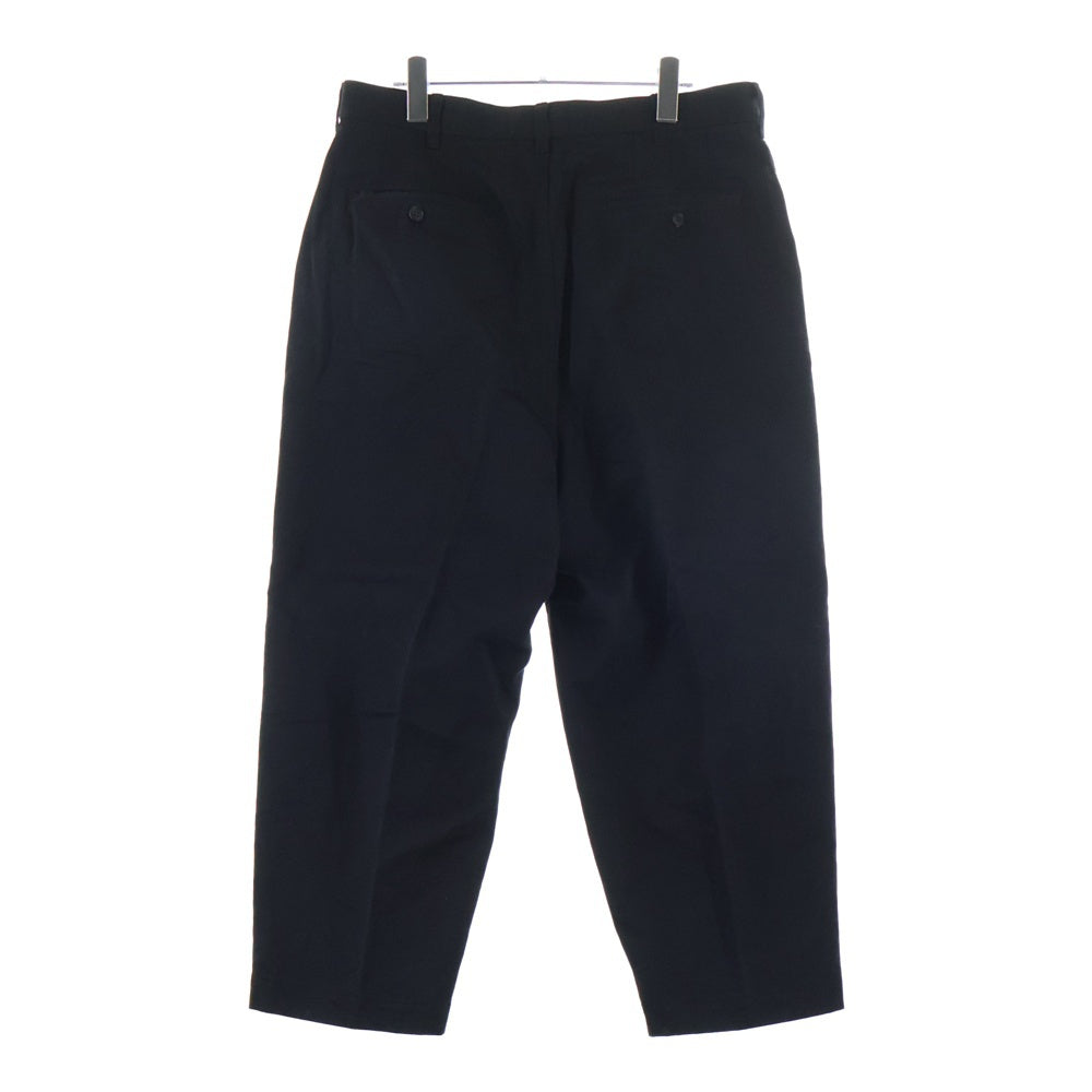 COMME des GARCONS HOMME(コムデギャルソンオム) 24SS AD2023 コットンリネンツイル 2タックスラックスパンツ ブラック HM-P022