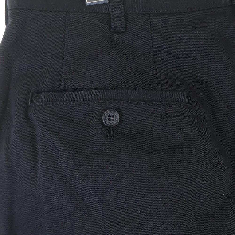 COMME des GARCONS HOMME(コムデギャルソンオム) 24SS AD2023 コットンリネンツイル 2タックスラックスパンツ ブラック HM-P022