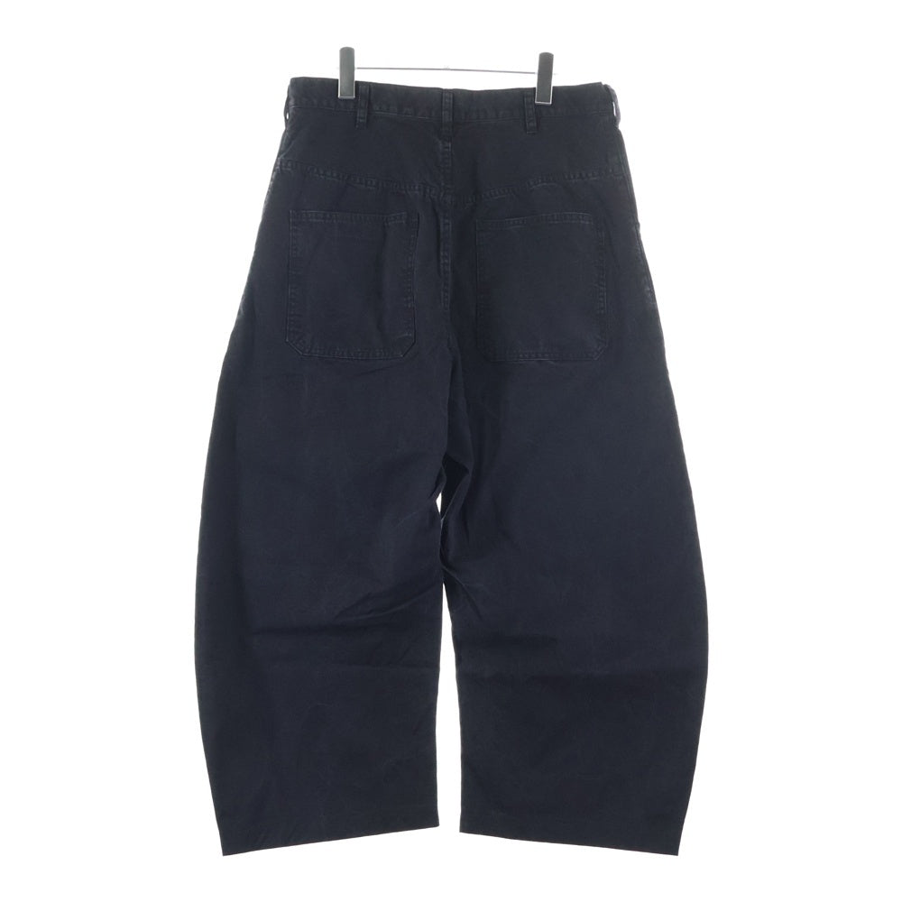 COMME des GARCONS HOMME(コムデギャルソンオム) 25AW AD2025 COTTON OXFORD DYED PANTS コットン オックスフォード ダイド ワイドパンツ ブラック HP-P008