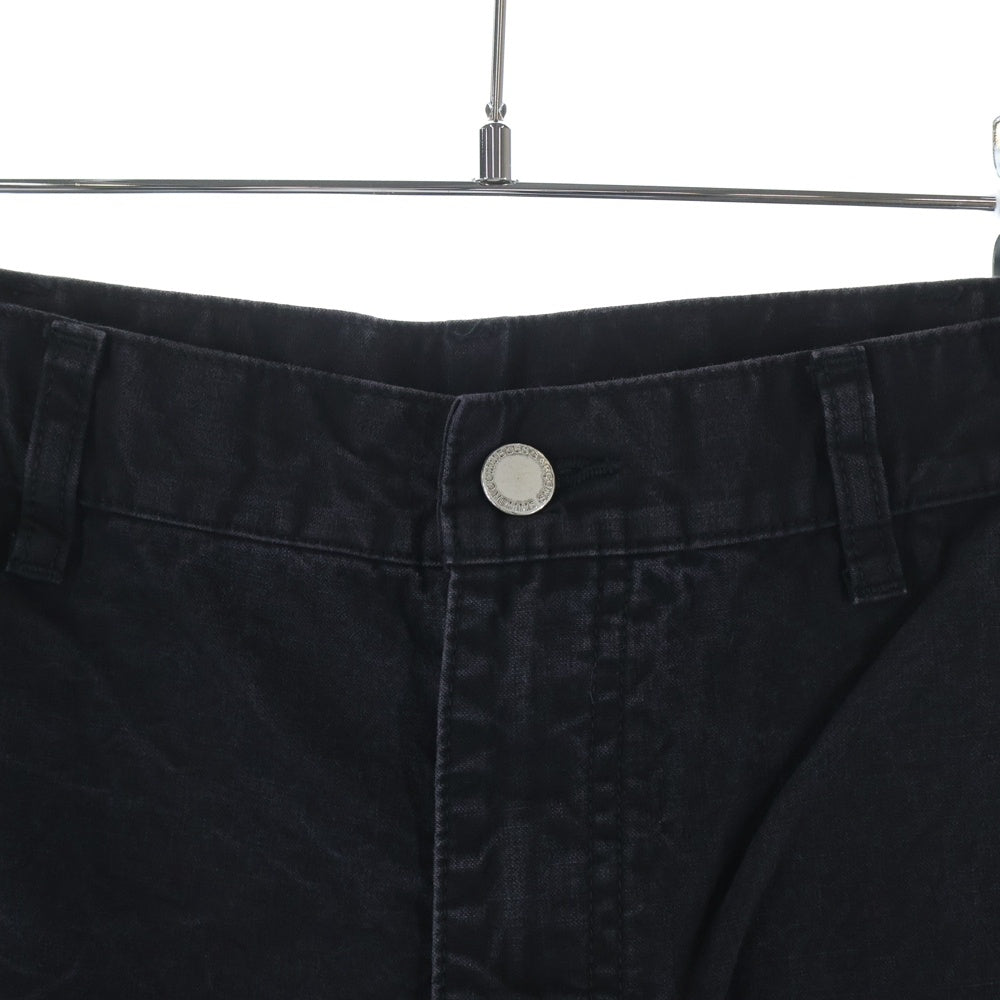 COMME des GARCONS HOMME(コムデギャルソンオム) 25AW AD2025 COTTON OXFORD DYED PANTS コットン オックスフォード ダイド ワイドパンツ ブラック HP-P008