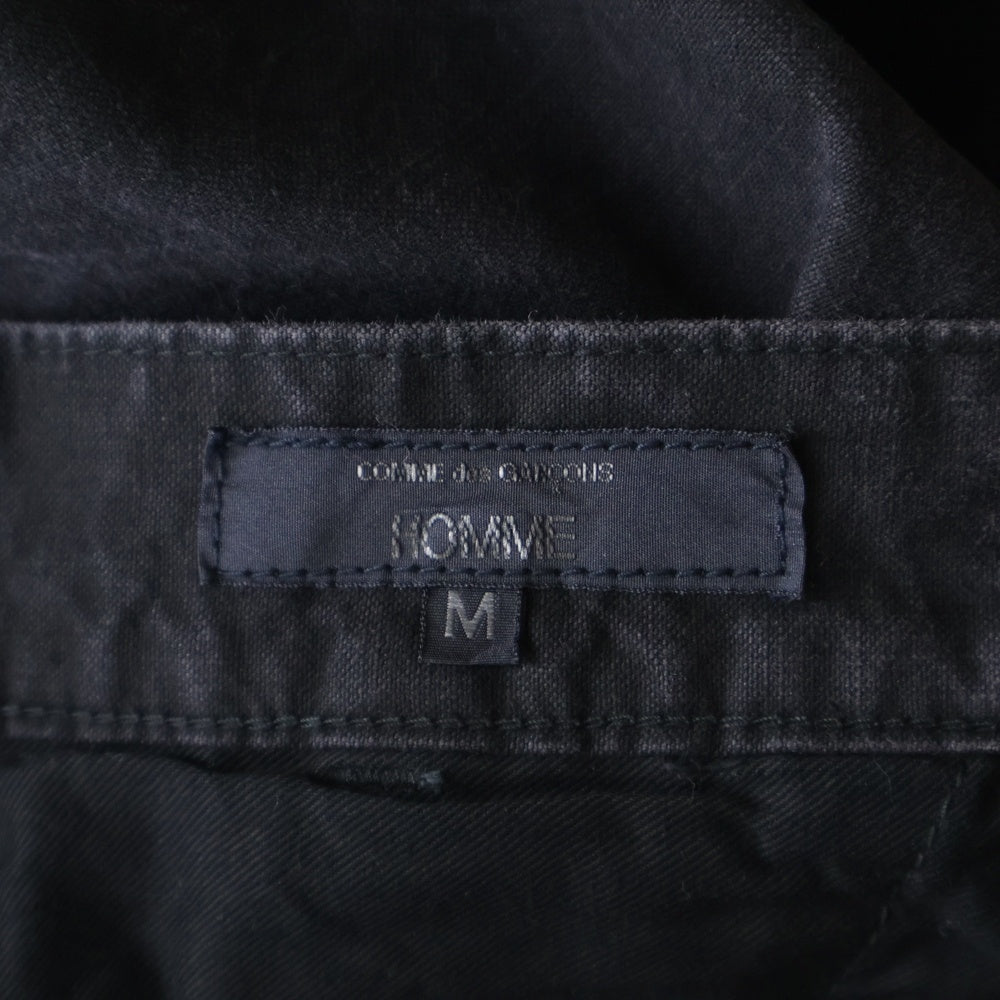 COMME des GARCONS HOMME(コムデギャルソンオム) 25AW AD2025 COTTON OXFORD DYED PANTS コットン オックスフォード ダイド ワイドパンツ ブラック HP-P008