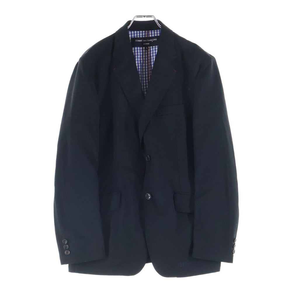 COMME des GARCONS HOMME(コムデギャルソンオム) 19SS AD2018 裏地ギンガムチェック セットアップスーツ シングルテーラードジャケット スラックスパンツ ブラック HC-J004/HC-P005