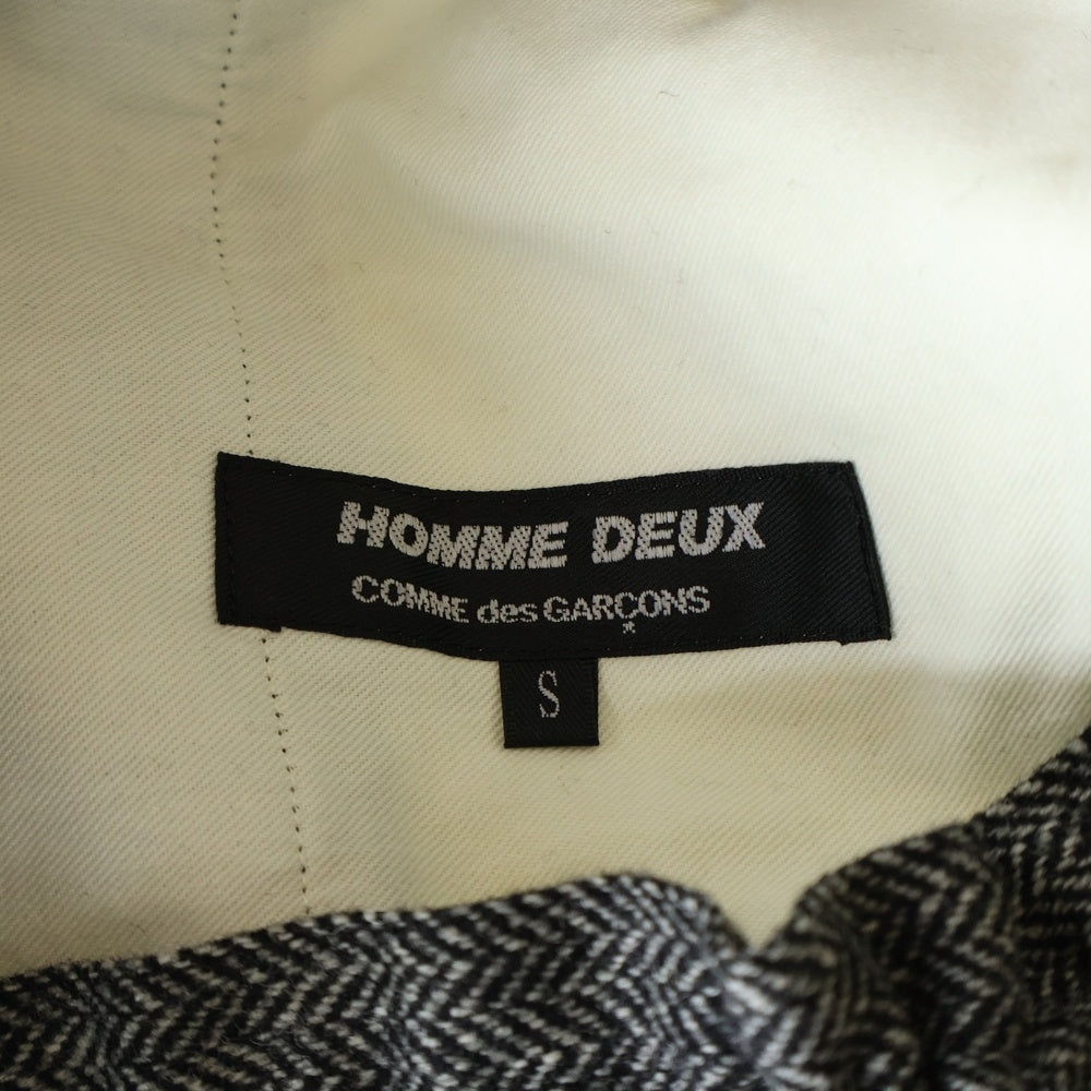 COMME des GARCONS HOMME DEUX(コムデギャルソン オムドゥ) 21AW AD2021 ヘリンボーン ウール イージースラックスパンツ グレー DH-P044