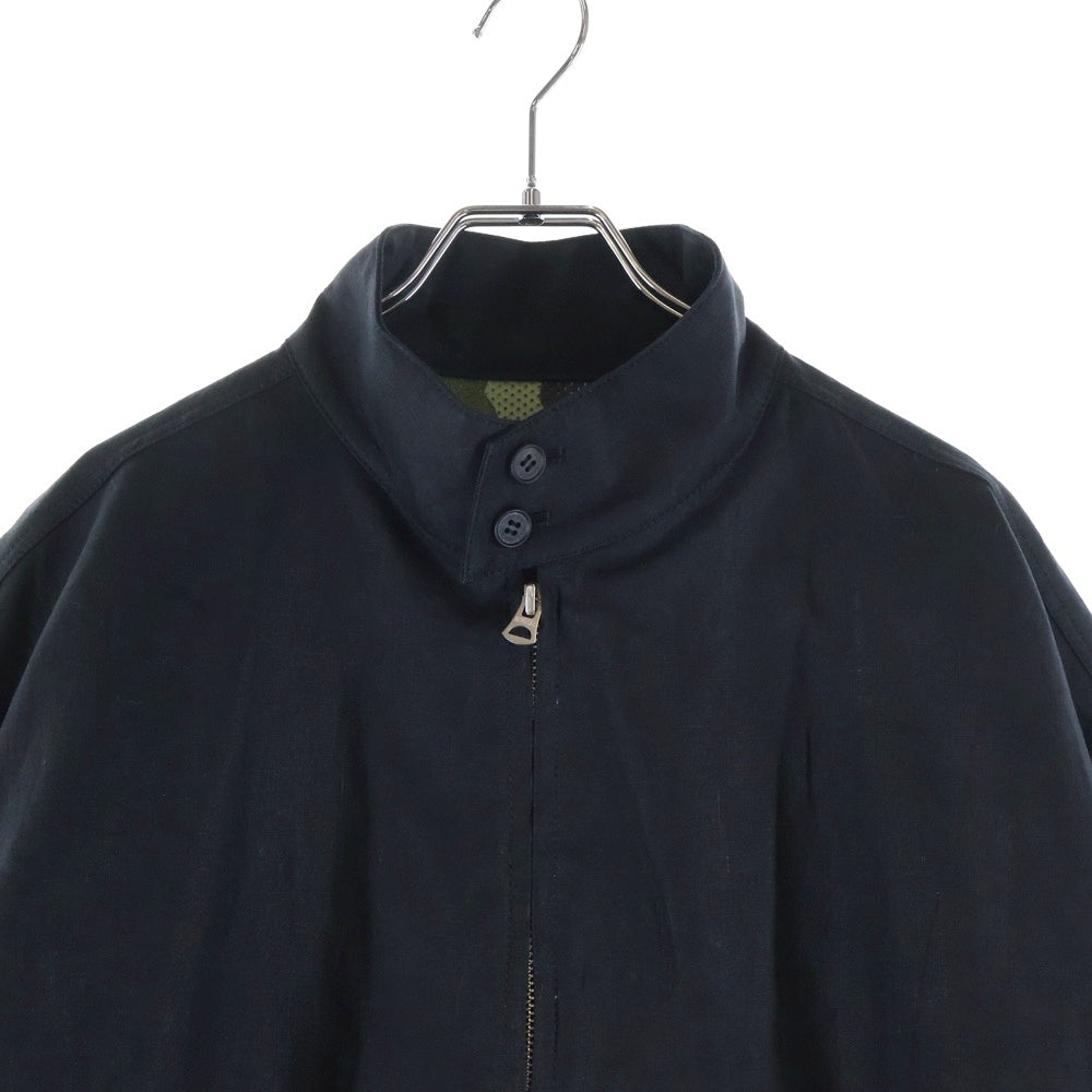 COMME des GARCONS HOMME(コムデギャルソンオム) 25SS AD2024 LINEN POPLIN TRIPLE LAYERS JACKETS リネンポプリン トリプルレイヤー ハリントンジャケット ジップアップブルゾン ブラック HO-J004