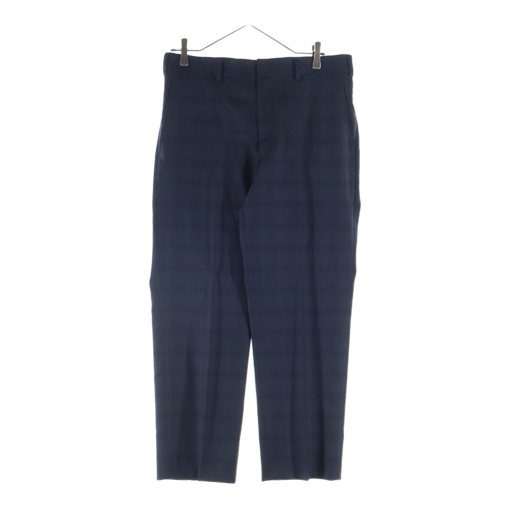 COMME des GARCONS HOMME DEUX(コムデギャルソン オムドゥ) 19AW AD2019 チェック柄 ウールセットアップスーツ 裏地ドット 2Bテーラードジャケット ノータックスラックスパンツ ネイビー DD-J002/DD-P002
