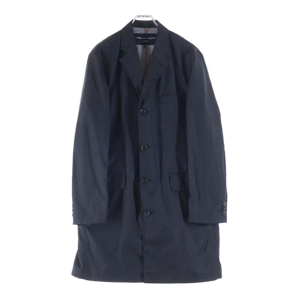 COMME des GARCONS HOMME(コムデギャルソンオム) 19SS AD2018 裏地ギンガムチェック ウール4Bテーラードコート グレー HC-C001