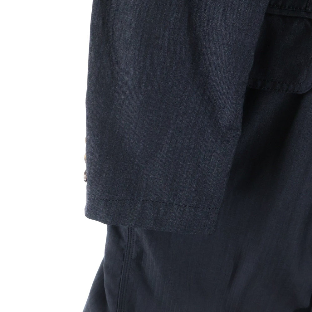 COMME des GARCONS HOMME(コムデギャルソンオム) 19SS AD2018 裏地ギンガムチェック ウール4Bテーラードコート グレー HC-C001