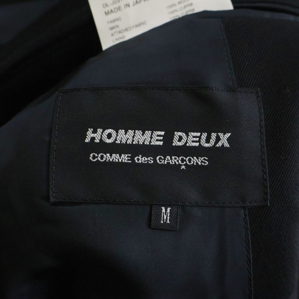 COMME des GARCONS HOMME DEUX(コムデギャルソン オムドゥ) 23AW AD2023 異素材ドッキング加工 テーラードジャケット ブラック DL-J031