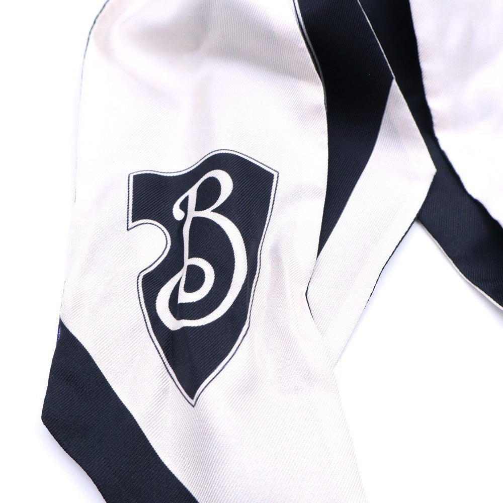 BURBERRY(バーバリー) モノグラムモチーフ シルクスカーフ ホワイト/ブラック 8098995