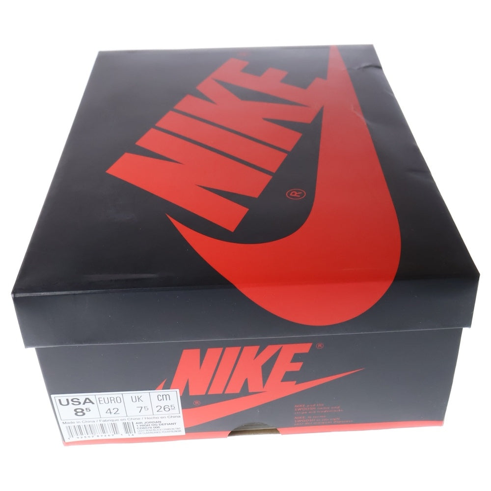 NIKE SB(ナイキエスビー) AIR JORDAN 1 HIGH OG DEFIANT NYC TO PARIS エアジョーダン1 ディファイアント ニューヨーク トゥー パリス ハイカットスニーカー US8.5/26.5cm CD6578-006