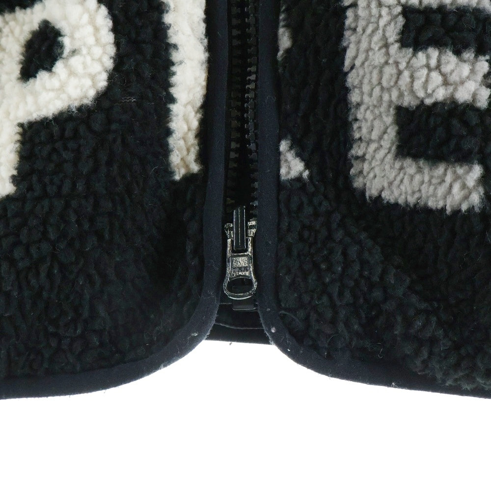 SUPREME(シュプリーム) 18AW Reversible Logo Fleece Jacket リバーシブル ロゴ フリースジャケット ブラック