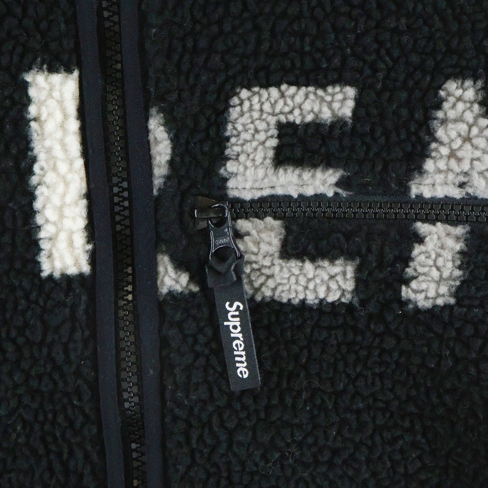 SUPREME(シュプリーム) 18AW Reversible Logo Fleece Jacket リバーシブル ロゴ フリースジャケット ブラック