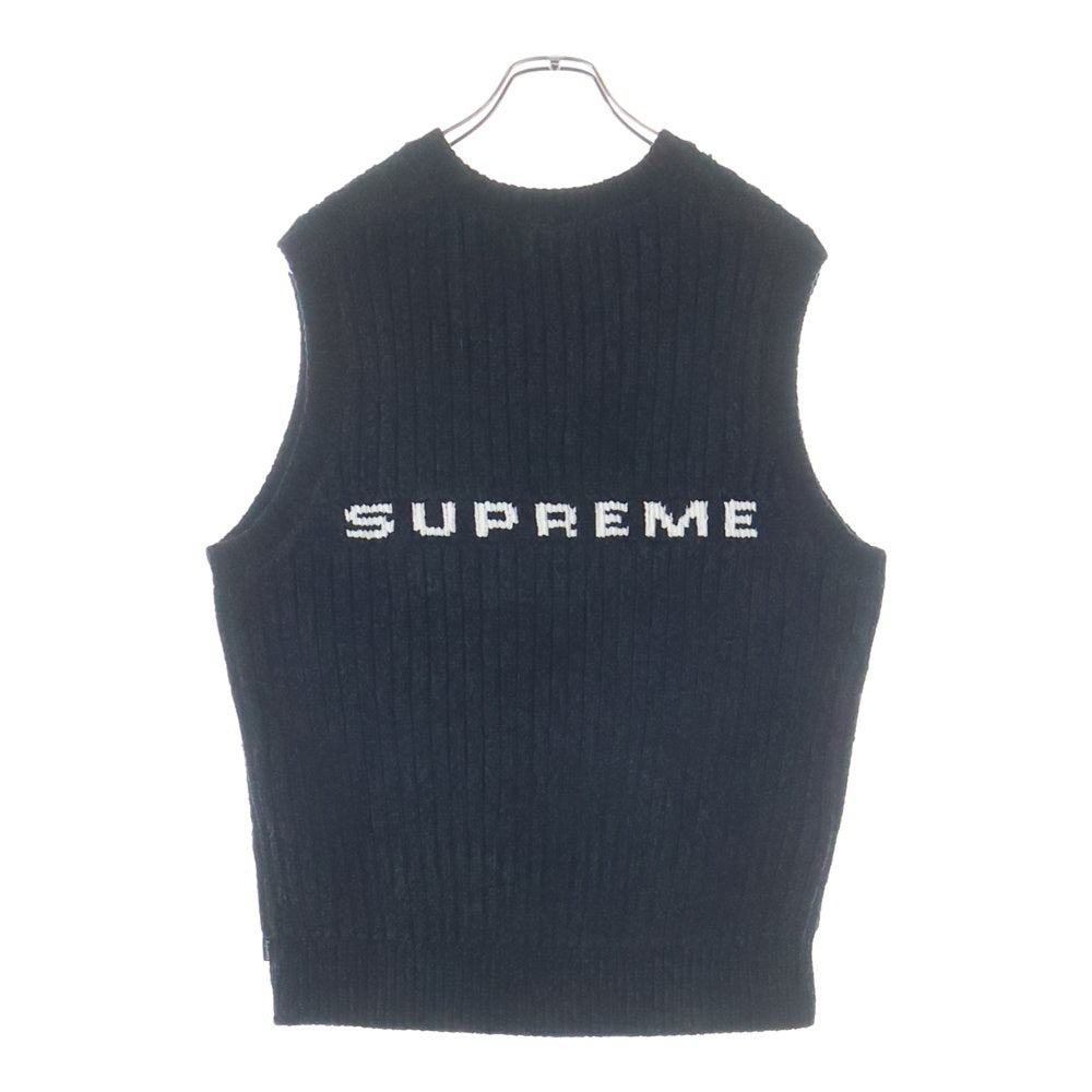 SUPREME(シュプリーム) 24AW Chenille Sweater Vest シェニール スウェットベスト ブラック