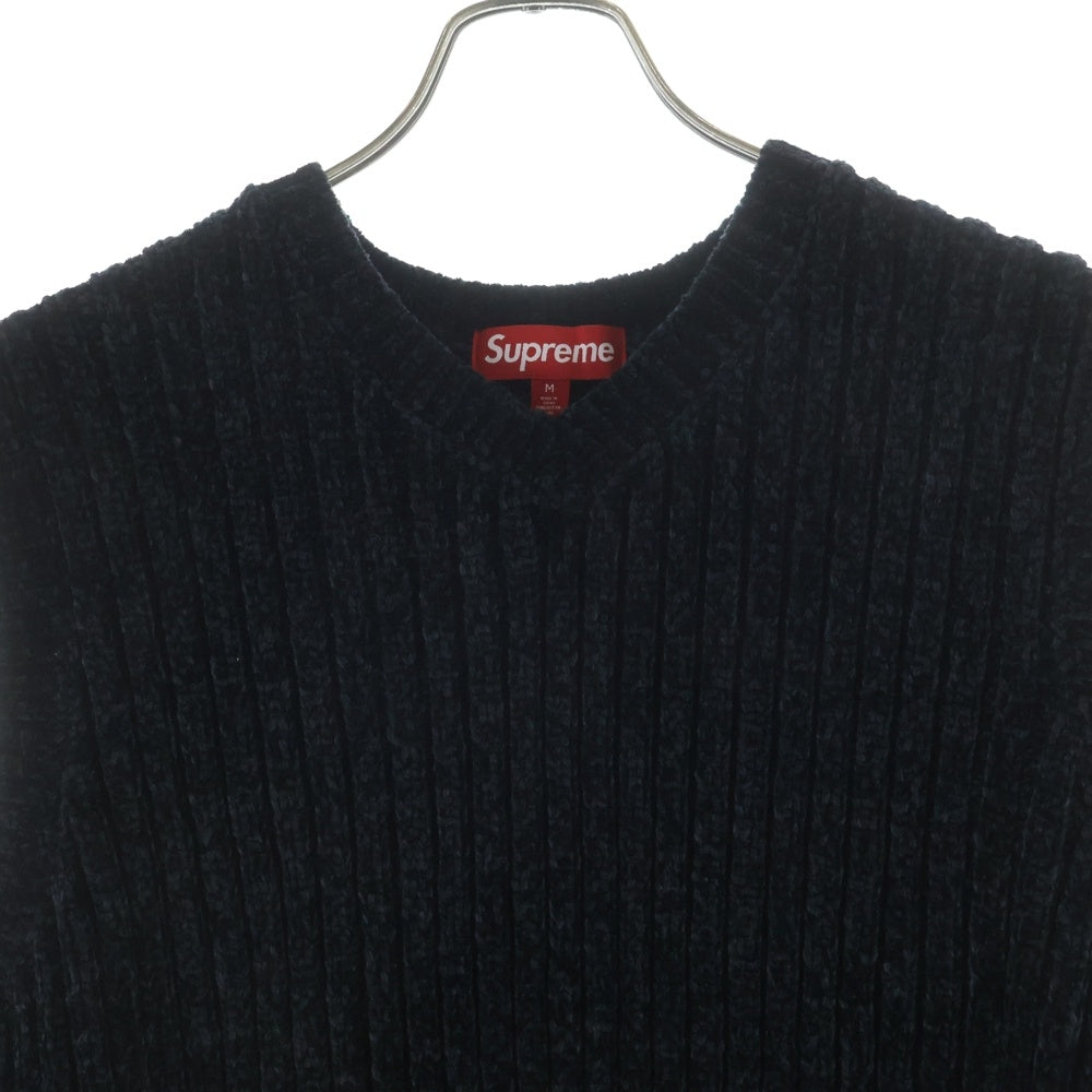 SUPREME(シュプリーム) 24AW Chenille Sweater Vest シェニール スウェットベスト ブラック