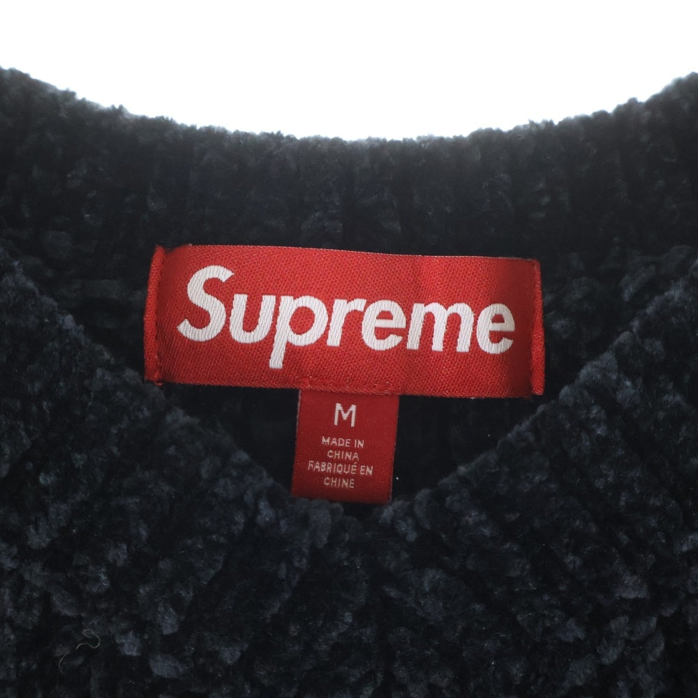 SUPREME(シュプリーム) 24AW Chenille Sweater Vest シェニール スウェットベスト ブラック