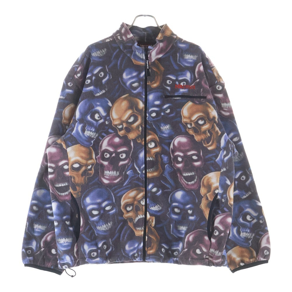 SUPREME(シュプリーム) 25AW ×Marmot Fleece Jacket マーモット スカル総柄 フリースジャケット マルチカラー