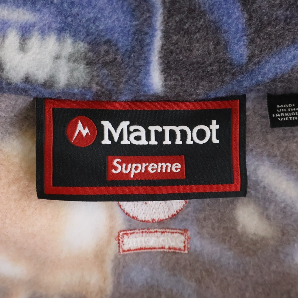SUPREME(シュプリーム) 25AW ×Marmot Fleece Jacket マーモット スカル総柄 フリースジャケット マルチカラー