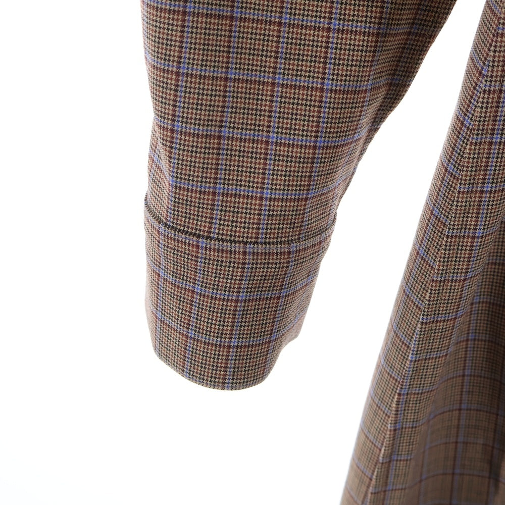Acne Studios(アクネ ストゥディオズ) チェック総柄 ロング丈 フレア シャツワンピース ブラウン レディース FN-WN-DRES000221A20133