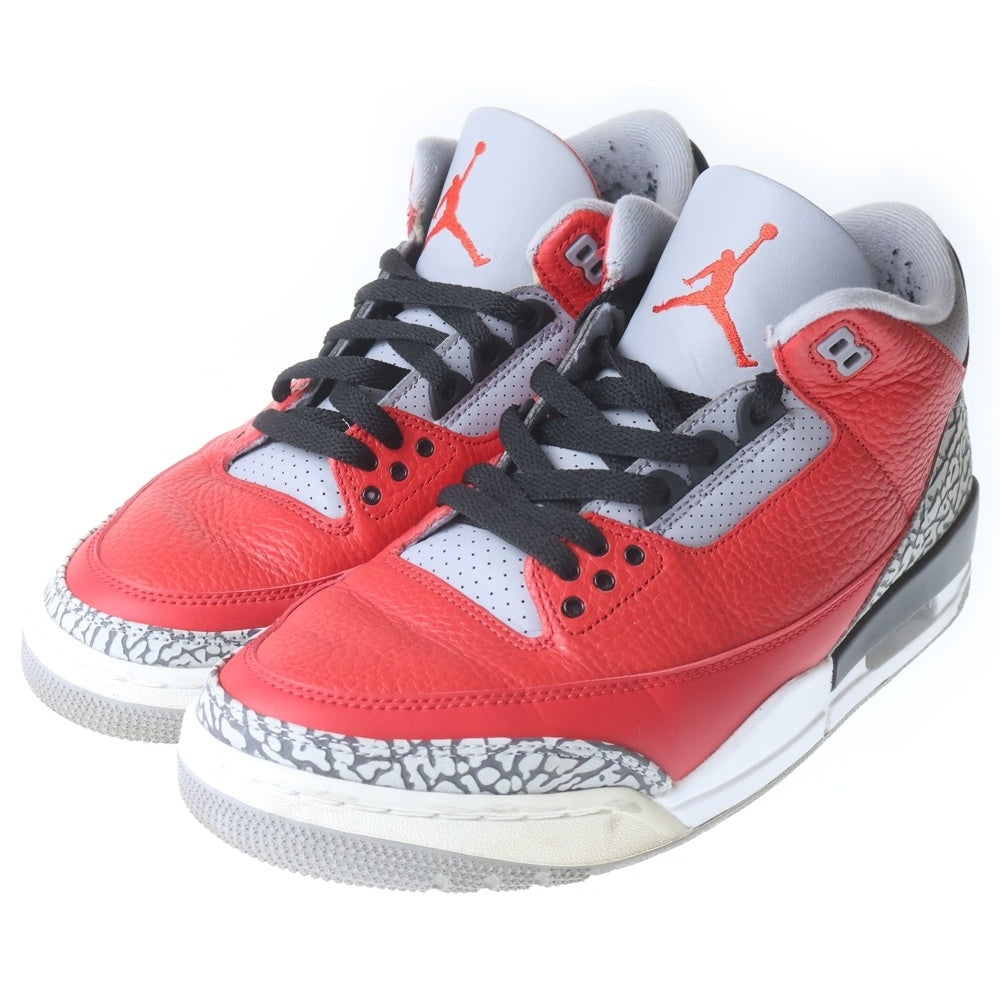 NIKE(ナイキ) AIR JORDAN 3 RETRO SE UNITE FIRE RED エアジョーダン3 ユナイトファイアレッド ハイカットスニーカー レッド US10/28cm CK5692-600