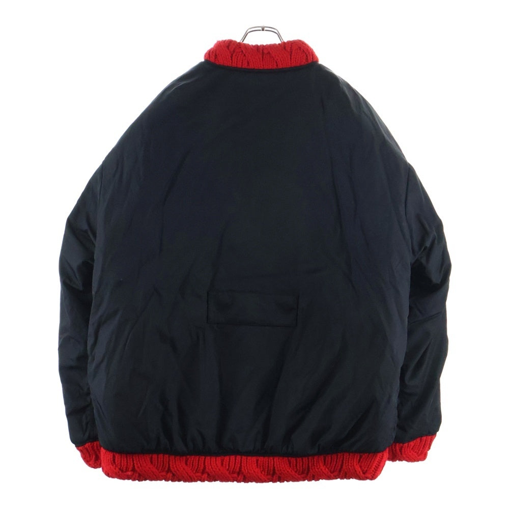 PRADA(プラダ) 22AW Re-Nylon Triangular Plate Nylon Bomb Blouson ラフシモンズ期 三角ロゴプレート リナイロン ニットボンバージャケット ジップアップブルゾン SGC100 S222