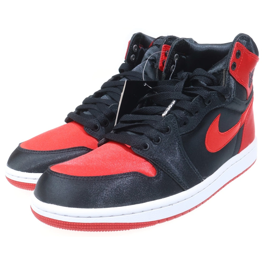 NIKE(ナイキ) WMNS AIR JORDAN 1 RETRO HIGH OG SATIN BRED ウィメンズ エアジョーダン1 レトロ サテンブレッド ハイカットスニーカー US10.5/27.5cm FD4810-061 レディース