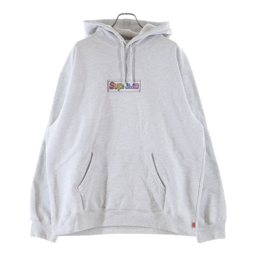 SUPREME(シュプリーム) 22SS Bling Box Logo Hooded Sweatshirt ブリングボックスロゴ フーデッド スウェットシャツ プルオーバーパーカー グレー
