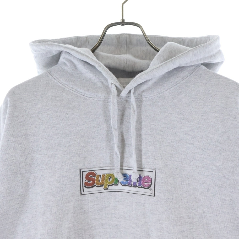 SUPREME(シュプリーム) 22SS Bling Box Logo Hooded Sweatshirt ブリングボックスロゴ フーデッド スウェットシャツ プルオーバーパーカー グレー