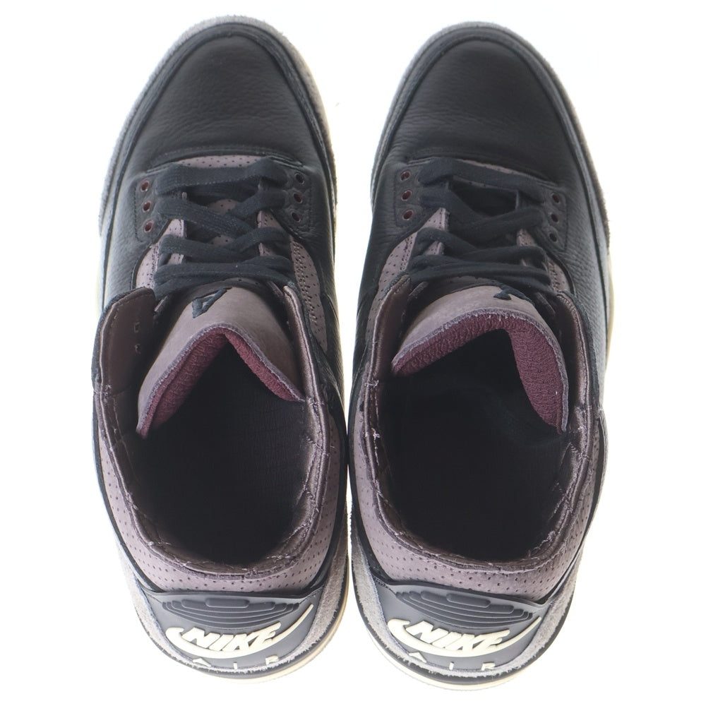 NIKE(ナイキ) ×A MA MANIERE WMNS AIR JORDAN 3 RETRO OG SP BLACK AND FLAT PEWTER アママニエール ウィメンズ エアジョーダン レトロ ハイカットスニーカー FZ4811-001 レディース