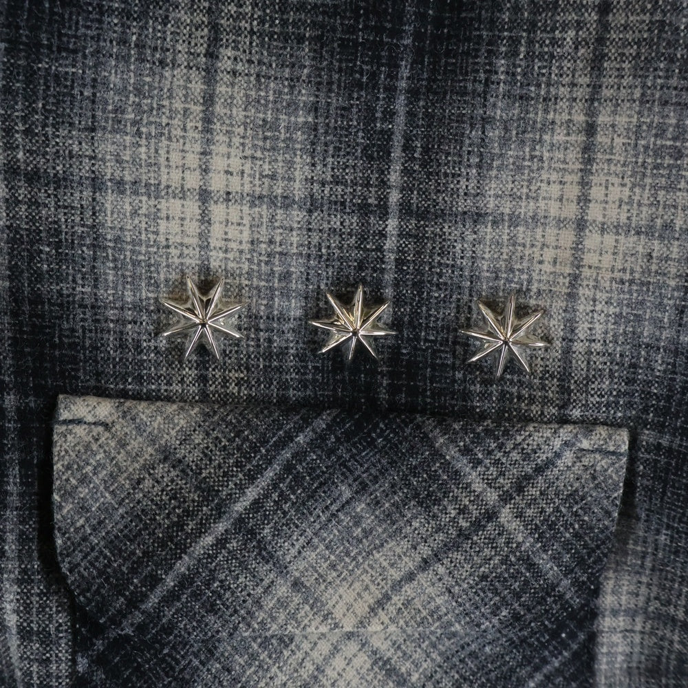 PENDLETON(ペンドルトン) ×GDC Check Shirts ジーディーシー スタッズ フランネルチェック長袖シャツ グレー 5575-2201