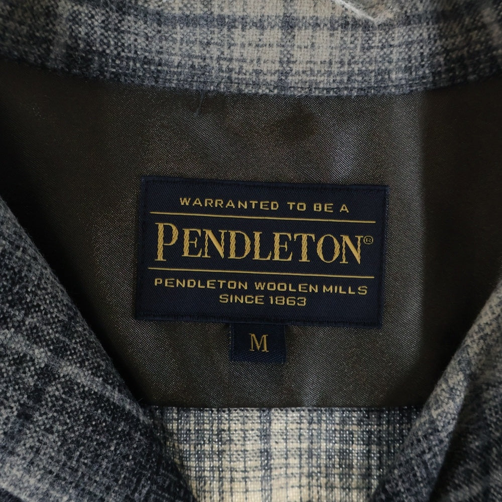 PENDLETON(ペンドルトン) ×GDC Check Shirts ジーディーシー スタッズ フランネルチェック長袖シャツ グレー 5575-2201