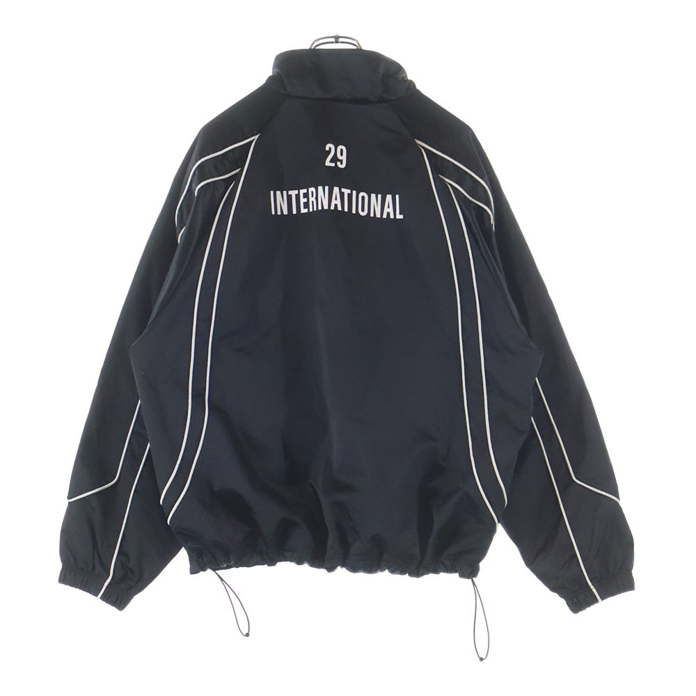 SUPREME(シュプリーム) 25SS Satin Piping Pullover サテン パイピング ロゴエンブロイダリー プルオーバージャケット ブラック