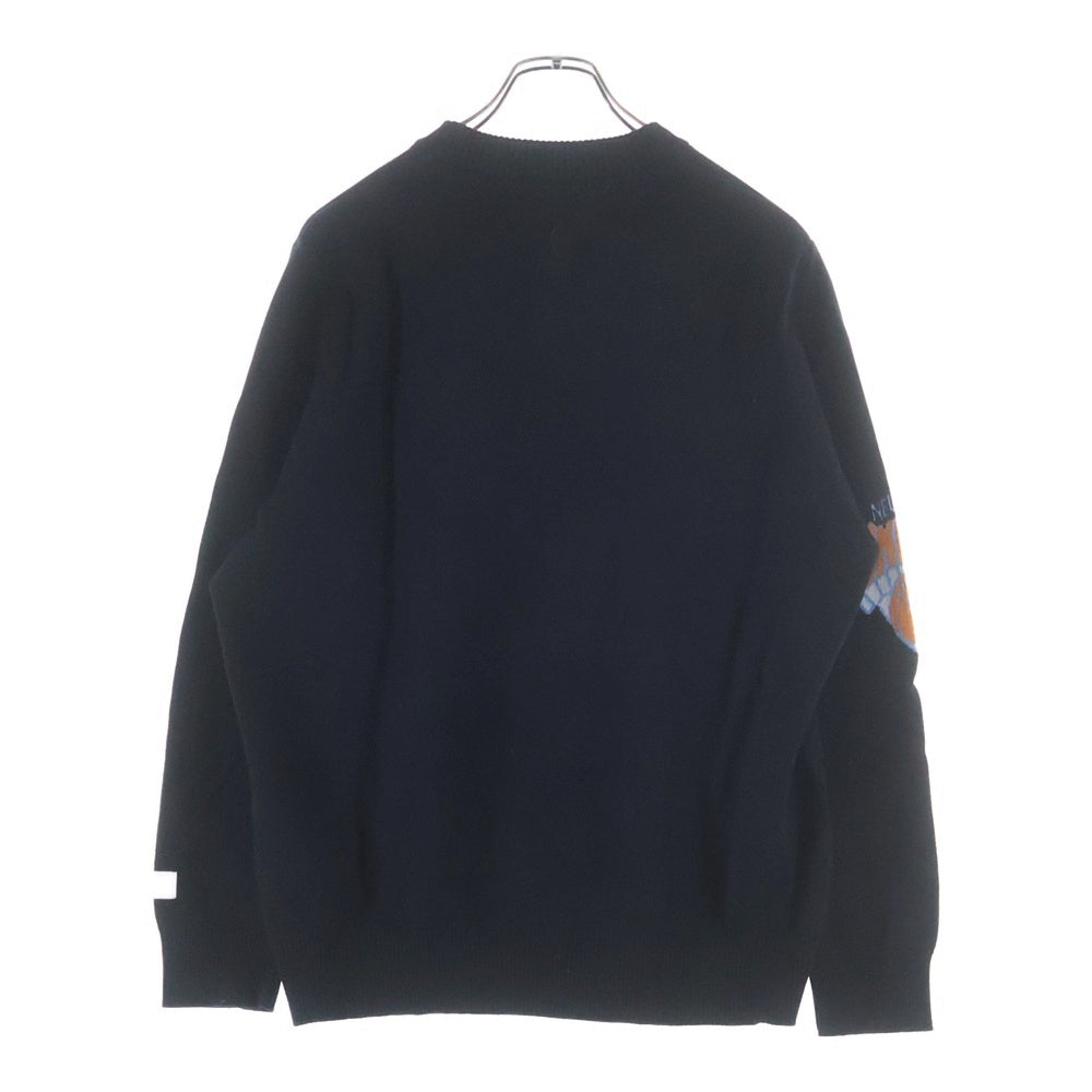 NEWYORK OR NOWHERE(ニューヨークオアノーウェア) ×Knicks Always Knit Crew ニックス オールウェイズ クルーネックニット セーター ブラック