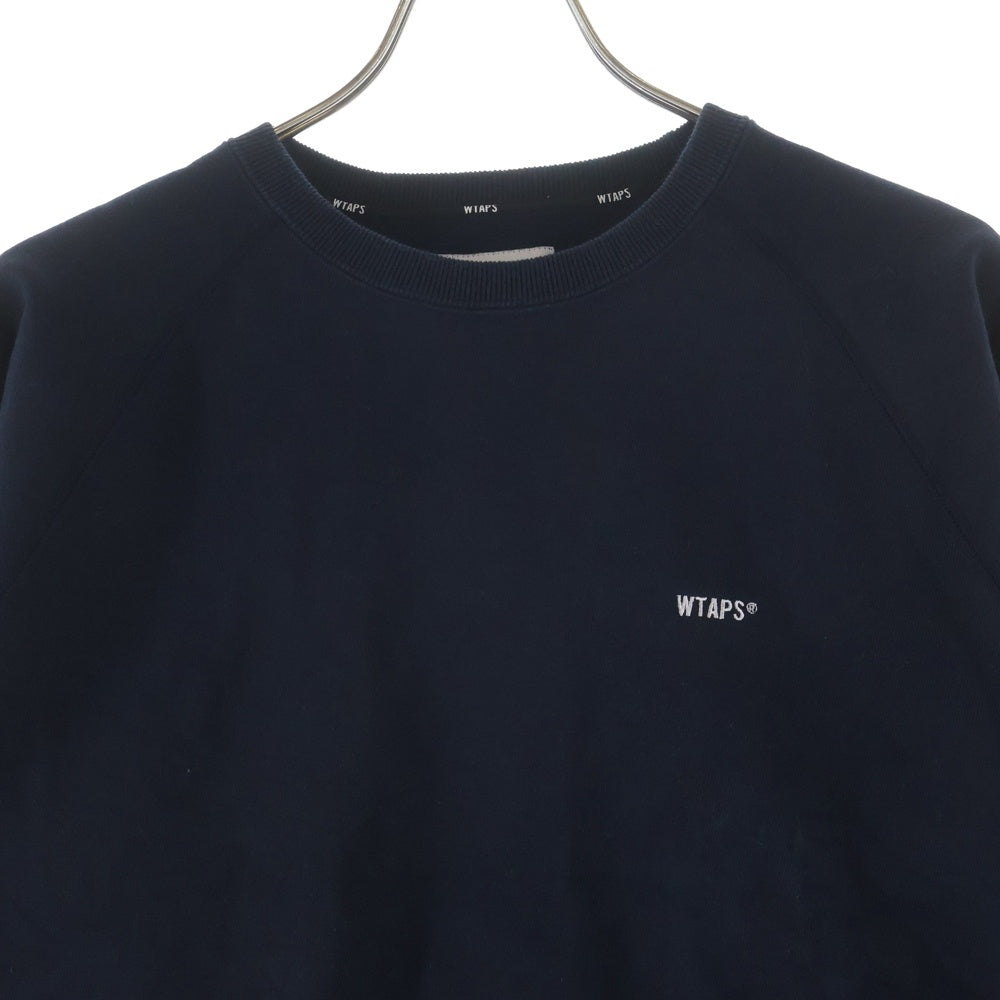 WTAPS(ダブルタップス) 25AW SIGN-RGYD SWEATER フロントロゴ クルーネックスウェット トレーナー ネイビー 252ATDT-CSM05