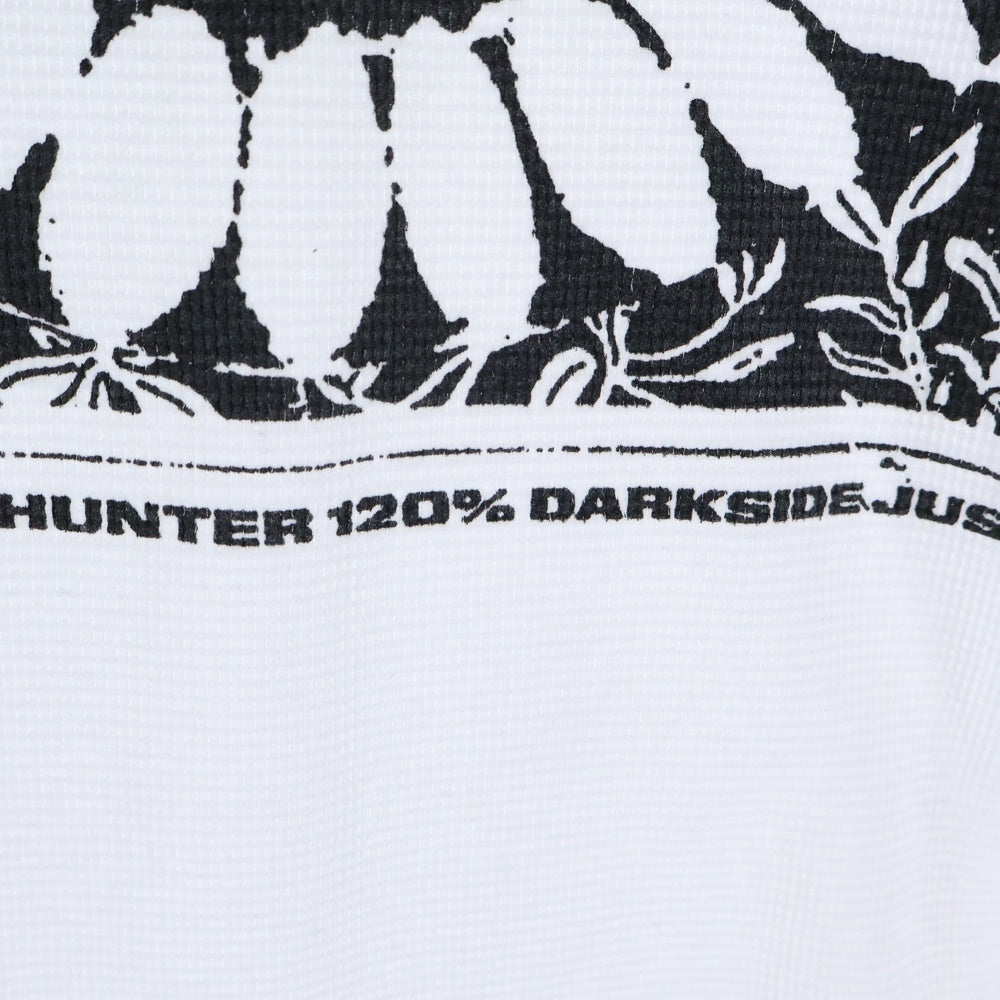 BOUNTY HUNTER(バウンティーハンター) ×BABYLON DARKSIDE THERMAL バビロン ダークサイド フロントプリント 長袖サーマル カットソー ホワイト