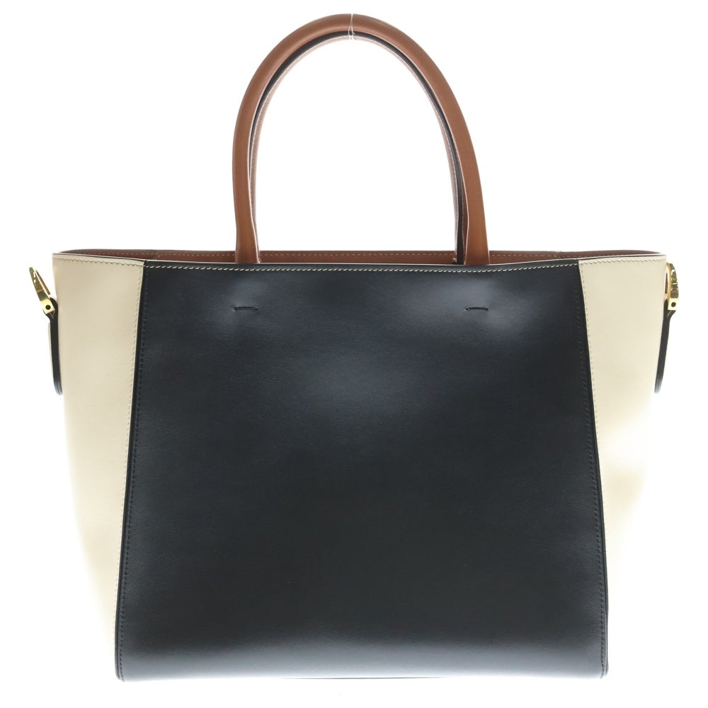 TOD'S(トッズ) T TIMELESS タイムレス 2WAY レザー ハンドバック ショルダーバック ブラック/ブラウン レディース