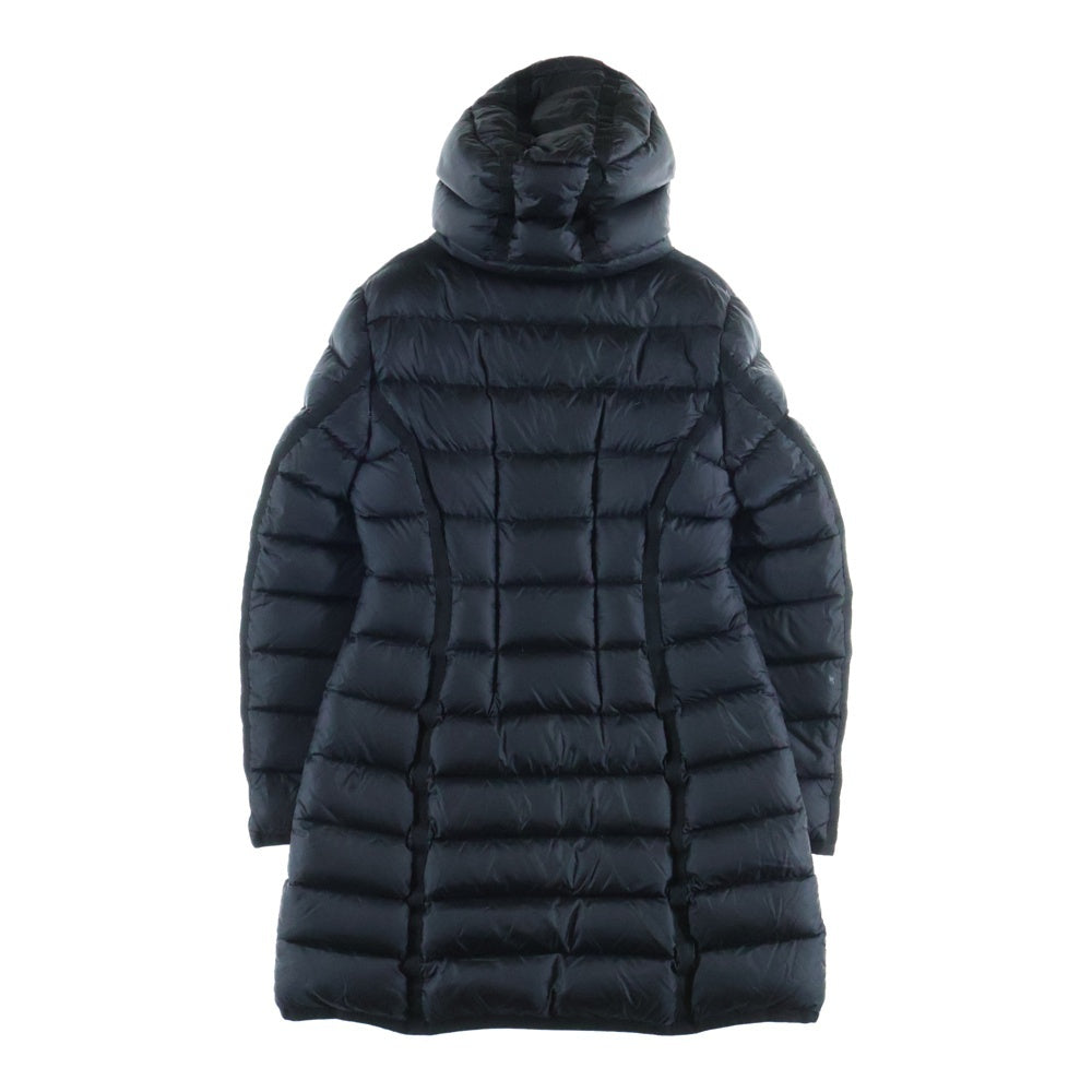 MONCLER(モンクレール) HERMINE GIUBBOTTO エルミン ジップアップ フーデッド ロング ダウン ジャケット コート ブラック レディース 220934995705 53048