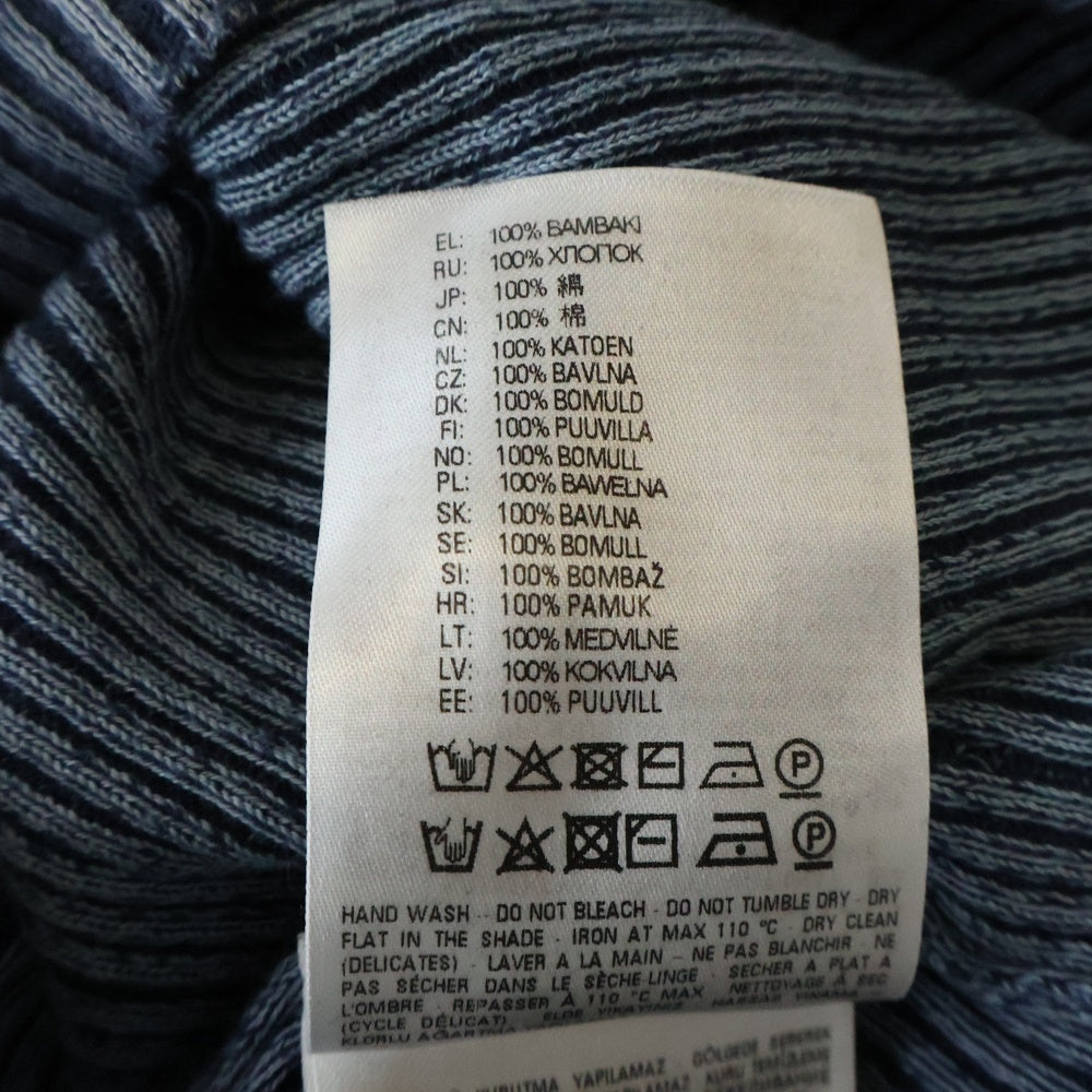 DIESEL(ディーゼル) 24SS Vネックプルオーバー 長袖リブニットトップス ブルー レディース A09441