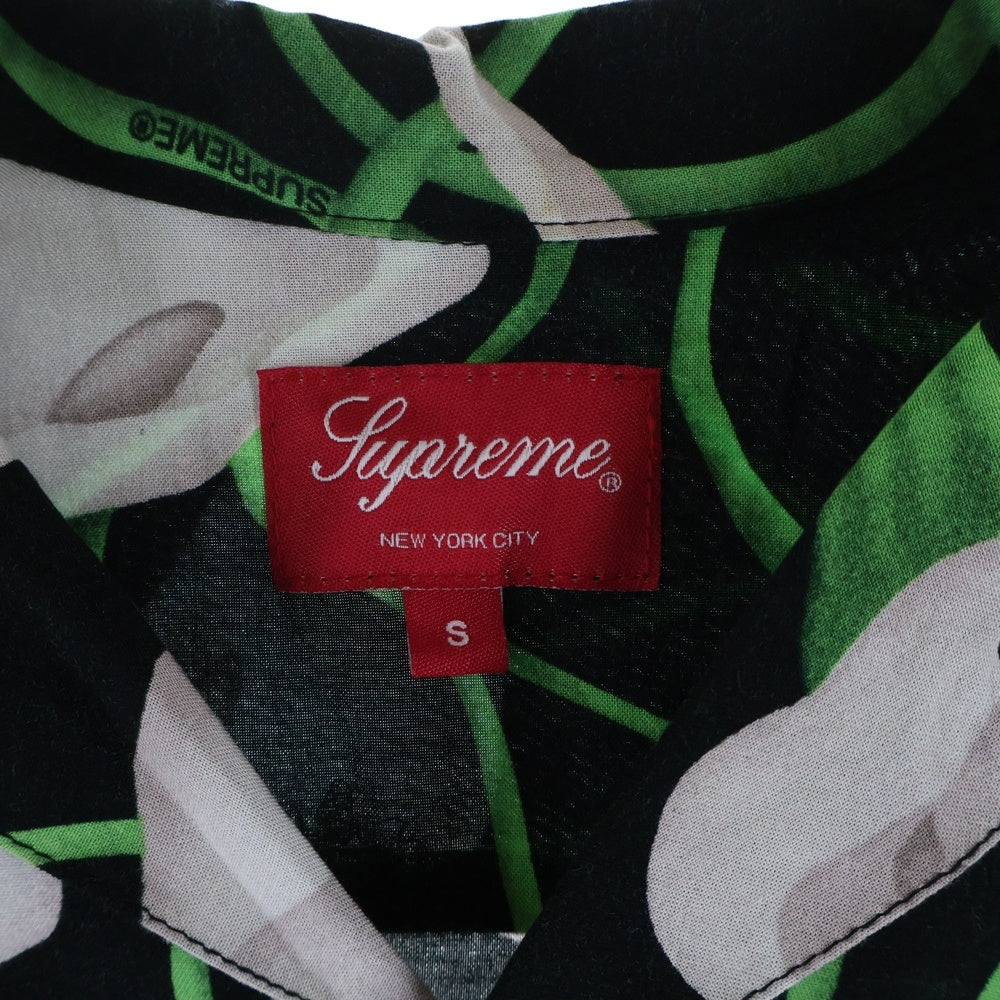 SUPREME(シュプリーム) 18SS Lily Rayon Shirt リリー レーヨン オープンカラー半袖シャツ アロハシャツ ブラック/グリーン
