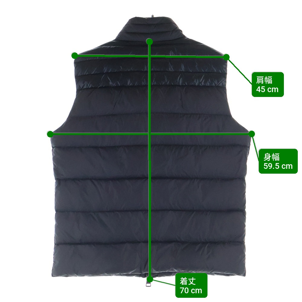 MONCLER(モンクレール) 2015 DUPRES GILET デュプレス ジレ 1Pワッペンデザイン ダウンベスト ブラック A20914337085 54654