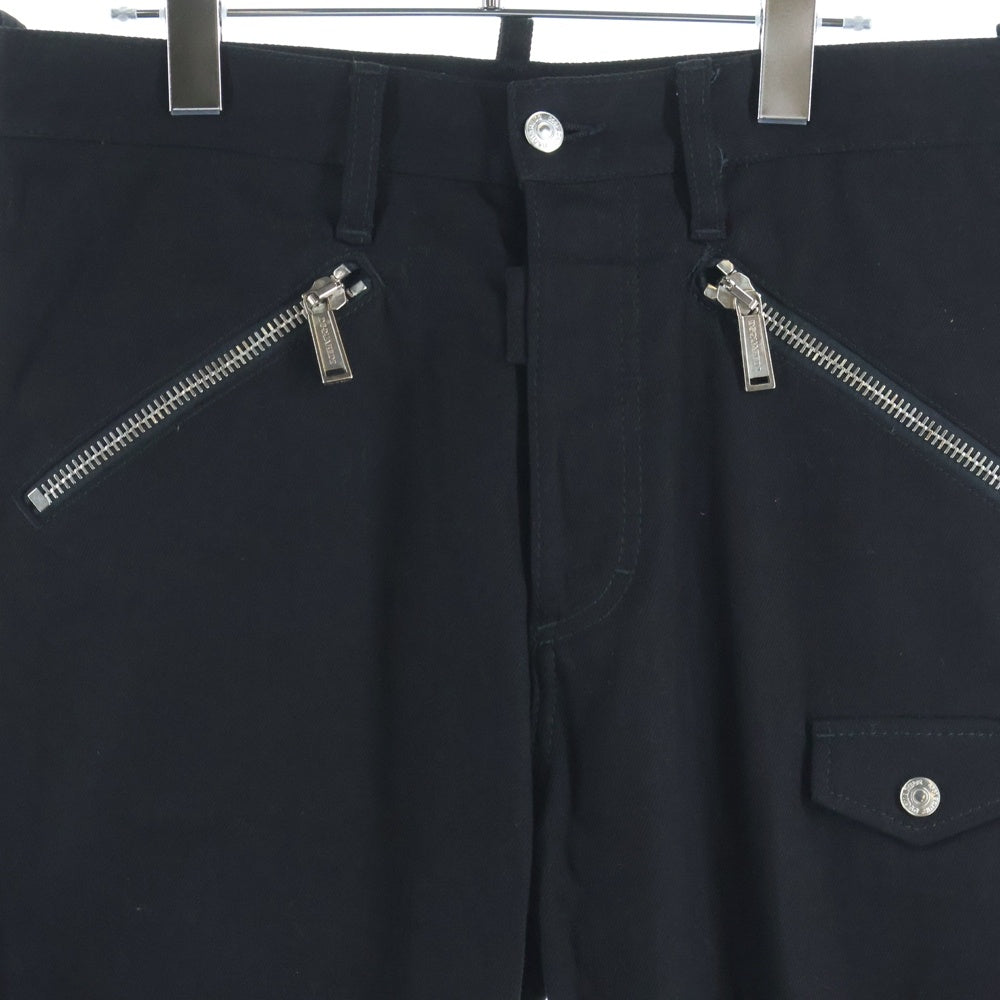 DSQUARED2(ディースクエアード) MILITARY JEAN ミリタリージーン ボタンフライ サイドジップ デニムパンツ ジーンズ ブラック S74KB0416