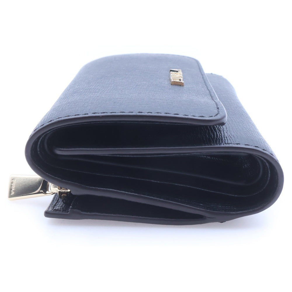 FURLA(フルラ) バビロン レザーコンパクトウォレット 三つ折り財布 ブラック PCZ0UNO B30000 レディース