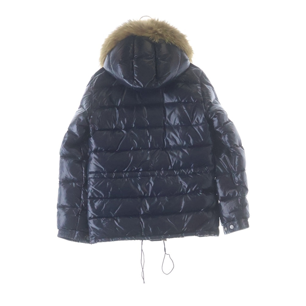 MONCLER(モンクレール) ROD ロッド ロゴワッペン ファー マルチポケット ダウンジャケット ネイビー 44502/91/68950