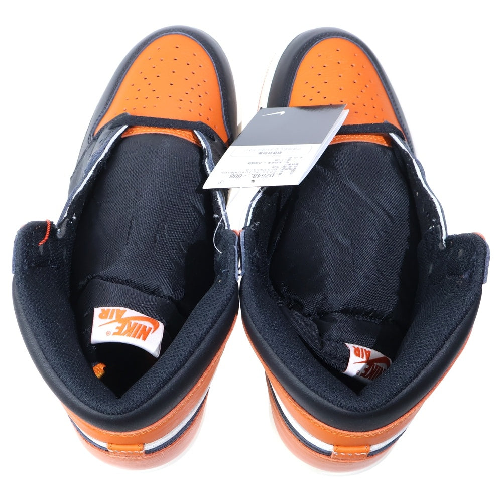 NIKE(ナイキ) AIR JORDAN 1 RETRO HIGH OG SHATTERED BACKBOARD エアジョーダン1 レトロ シャッタードバックボード ハイカットスニーカー オレンジ US9/27cm DZ5485-008