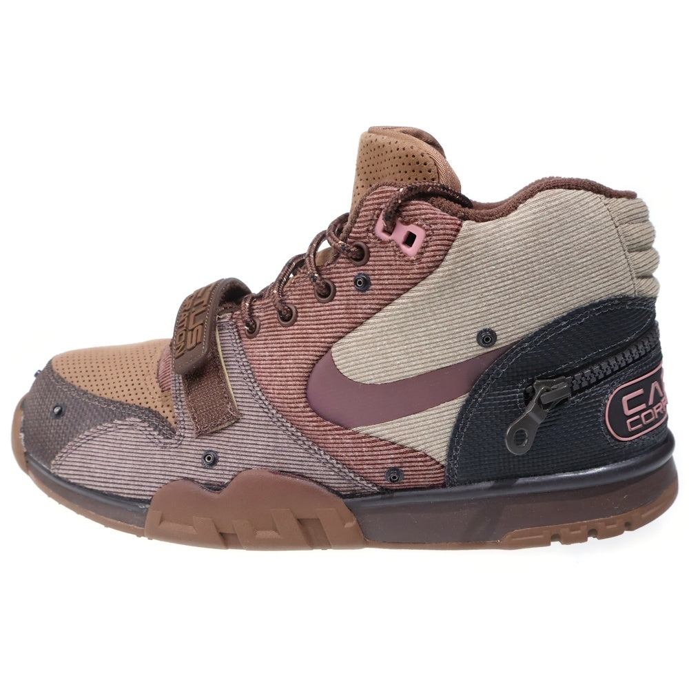 NIKE(ナイキ) ×TRAVIS SCOTT AIR TRAINER 1 トラヴィススコット エアトレーナー ミッドカットスニーカー US10/28cm ブラウン DR7515-200